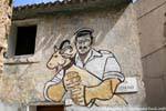 Orgosolo, der Ziegenhirt, Via Tiziano, Wandmalerei, Sardinien.