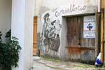 Orgosolo, Familie und Kind Konsultationen, Wandmalerei, Sardinien.