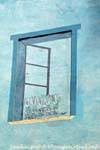 Orgosolo, das Fenster Trompe l'oeil, Wandbilder, Sardinien.