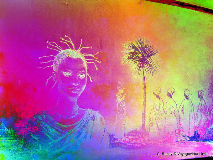 Fabulous Farben (Wand Foundiougne) - Senegal