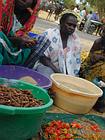 Markt Foundiougne, Senegal.