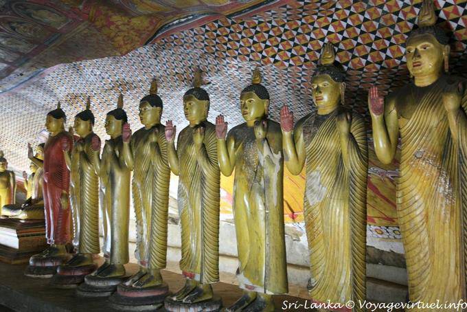Ausrichtung der stehenden Buddhas Cave # 3, New Großen Tempel, Dambulla - Sri Lanka