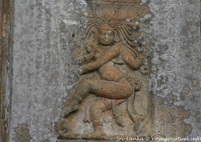 Bas-Relief-Fragment enthalten Vishnu tanzen Gadaladeniya, Kandy - Sri Lanka