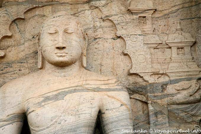 Buddha Sitzmeditation (Mahayana Einfluss), Kalu Gal Vihara, Polonnaruwa - Sri Lanka