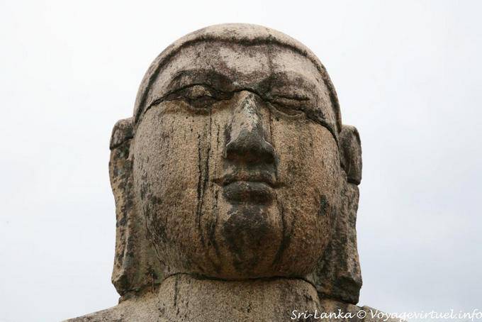 Buddhas Gesicht in der Vatadage, Polonnaruwa - Sri Lanka