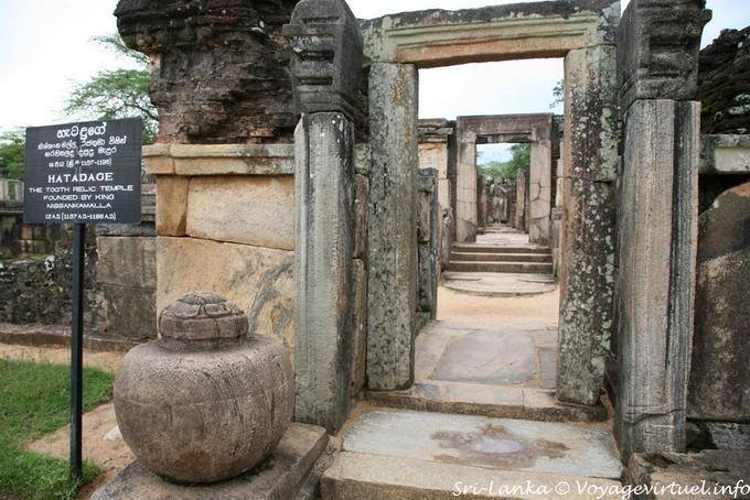 Hatadage Tempel, das Heiligtum von Schulden und Bol, Polonnaruwa - Sri Lanka