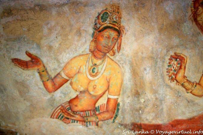Gebrauchte Farbe aus Ton mit verschiedenen Farben, Sigiriya Fresken gemacht - Sri Lanka