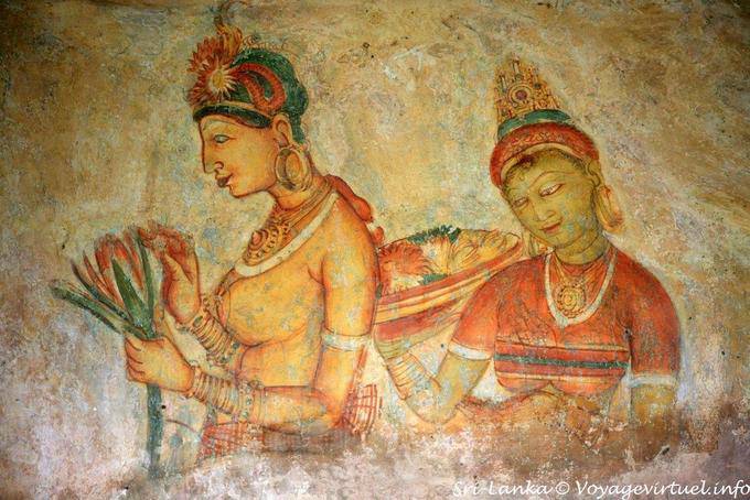 Fresco Mädchen von Sigiriya (Anuradhapura Periode) - Sri Lanka