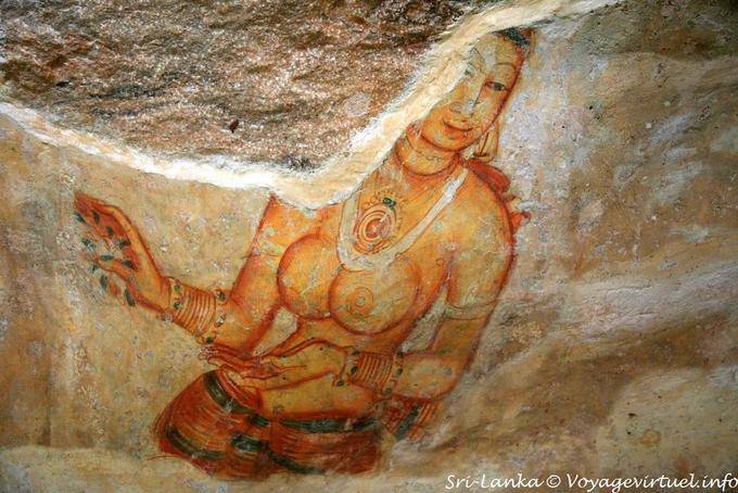 Armbänder und eine Halskette von apsara, Sigiriya - Sri Lanka
