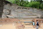 Liegen in den Fels gehauene Buddha, Gal Vihara, Polonnaruwa, Sri Lanka.