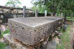 Gal Pota oder Stein Buch pries König Nissanka Malla, Polonnaruwa, Sri Lanka.
