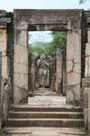 Einführung von Stein Rahmung, Hatadage Temple, Polonnaruwa, Sri Lanka.
