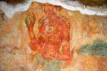 Ein einundzwanzig Höhlenmalereien in der Höhle, Ladies of Sigiriya, Sri Lanka.