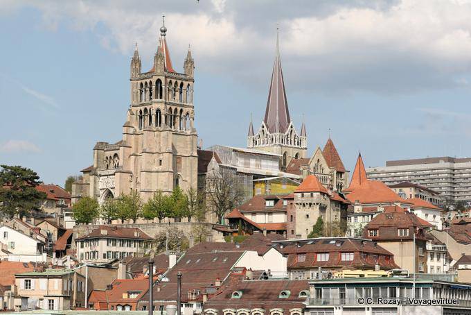 Panorama der Kathedrale von Lausanne - Die Schweiz