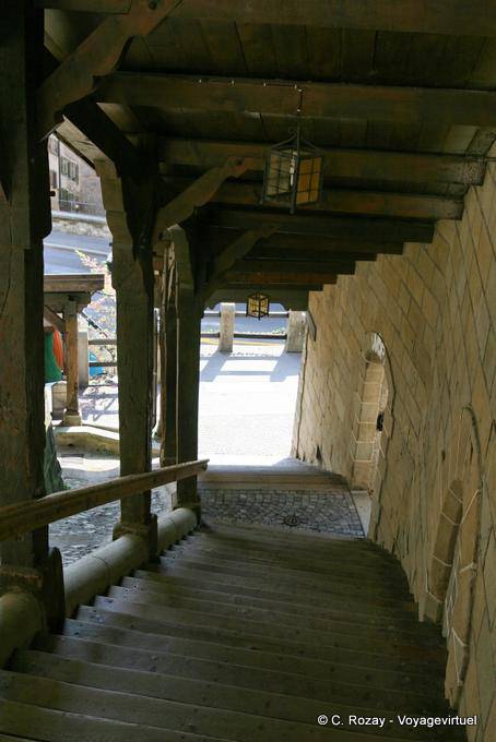 Treppen Markt, Lausanne - Die Schweiz