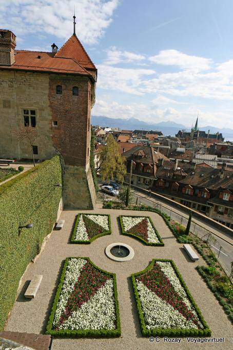 Der Schlossgarten des Bistums, Lausanne - Die Schweiz