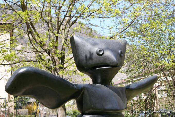 The Grand Wizard, Max Ernst sculpture, close-up, Fondation Gianadda - Die Schweiz