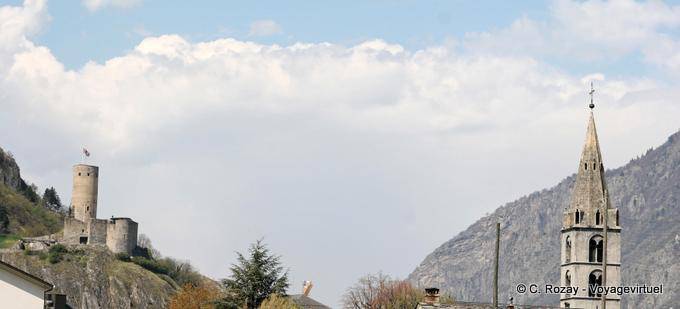 Die starke und Glockenturm, Martigny - Die Schweiz