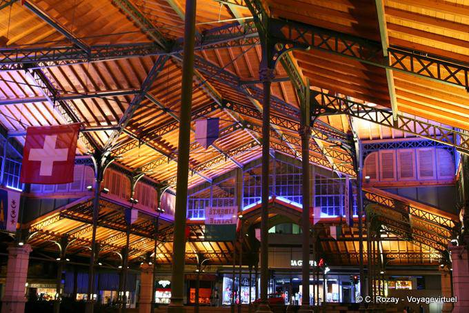 Die Architektur der Hall of Montreux, Stahlkonstruktion so Baltard - Die Schweiz