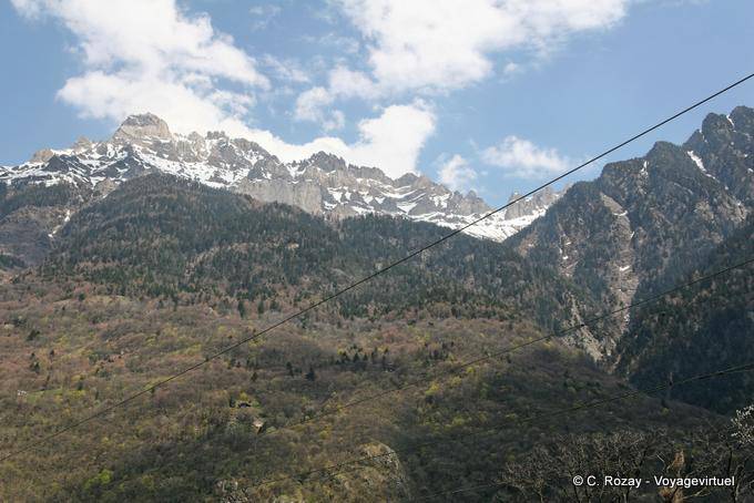Berglandschaft zu Evionnaz - Die Schweiz