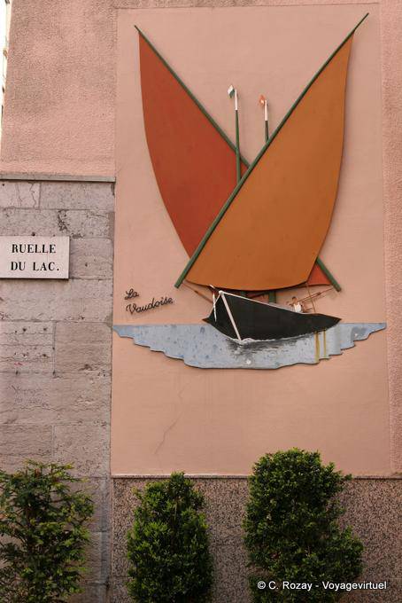 Vaudoise, Fresko, Ruelle du Lac in Vevey - Die Schweiz
