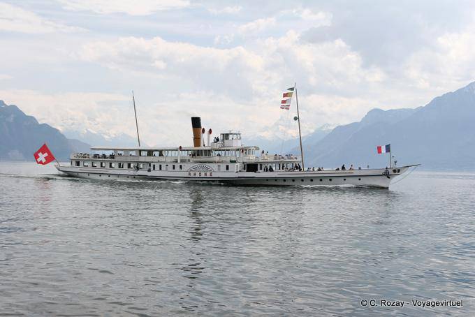 Rhone, Dampfschiff SBB Vevey - Die Schweiz