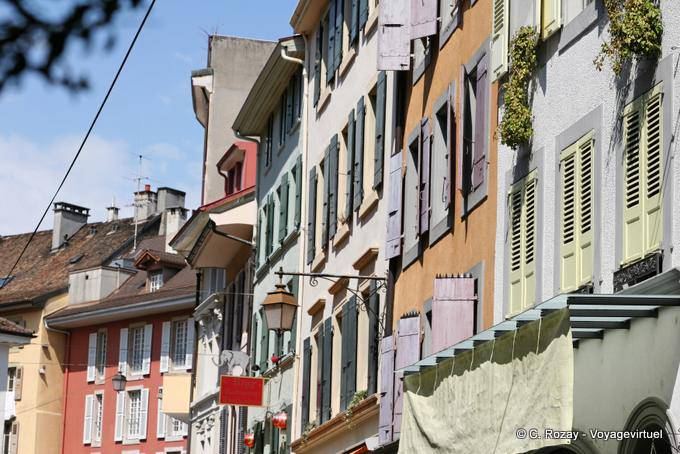 Farbe Fassaden, Vevey - Die Schweiz