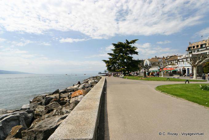 Perspective an der Seepromenade, Vevey - Die Schweiz