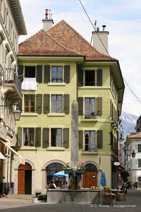 Antiken Brunnen, Vevey - Die Schweiz