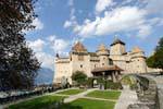 Schloss Chillon und Garten, Montreux, Die Schweiz.