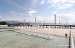 Der Hafen von Wasserstrahlen, Ouchy, Die Schweiz.