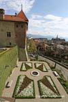 Der Schlossgarten des Bistums, Lausanne, Die Schweiz.
