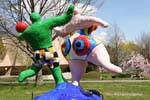 Fondation Gianadda, Badegäste, Niki de Saint Phalle Skulptur, Die Schweiz.