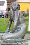 Die Faunesse Henri Paquet, Schweiz Park, Bronze Gesicht Majectic, Montreux, Die Schweiz.