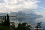 Mit Blick auf den Genfer See Villeneuve Le Bouveret, Die Schweiz.