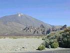 Der Teide, schneebedeckten Gipfel, Teneriffa.