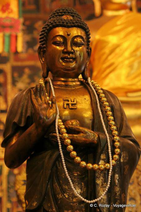 Buddha in Swastika, Wat Choeng Phanan, Ayutthaya - Thailand