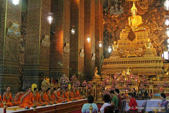 Buddhistischen Zeremonie, Wat Pho, Bangkok - Thailand