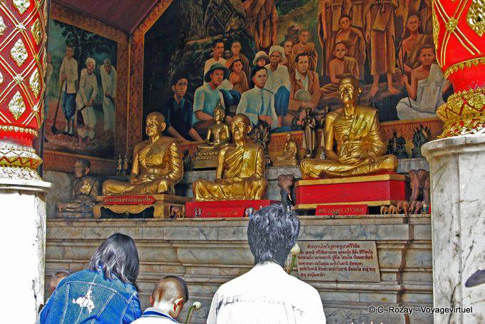 Trio heilige Männer, Wat Doi Suthep, Chiang Mai - Thailand