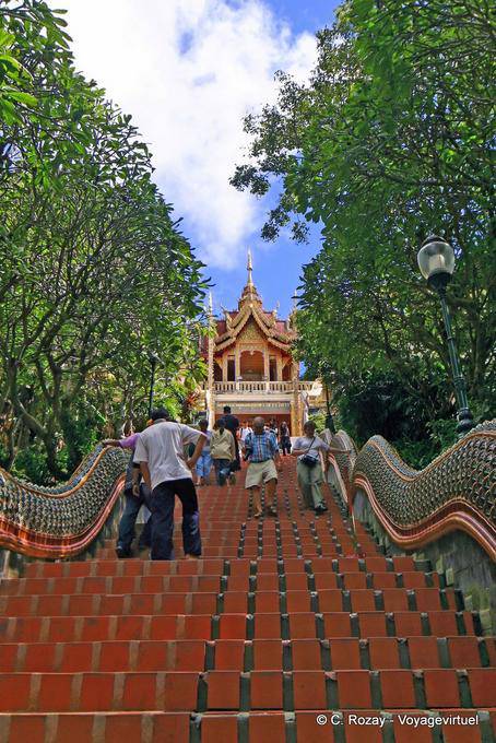Die große Treppe, Wat Doi Suthep, Chiang Mai - Thailand