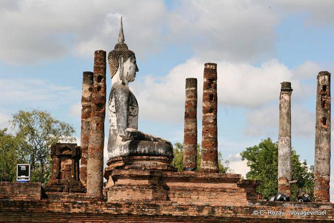 Buddha Profil Groß Viharn, Sukhothai, Wat Mahathat - Thailand