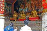 Trio heilige Männer, Wat Doi Suthep, Chiang Mai, Thailand.