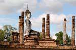 Buddha Profil Groß Viharn, Sukhothai, Wat Mahathat, Thailand.