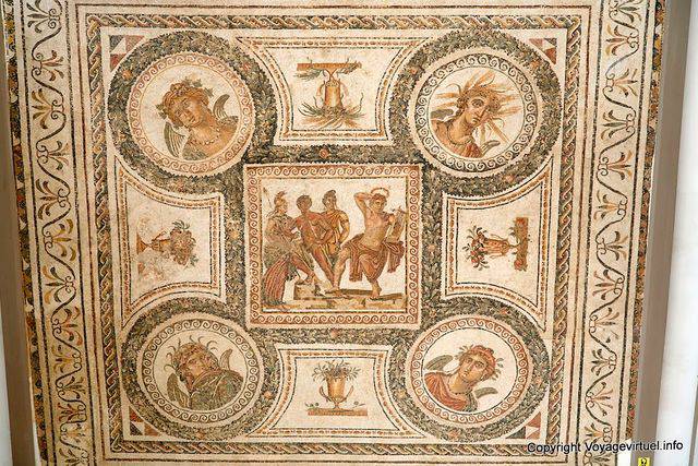 Rosetten Mosaik, Bardo National Museum - Tunesien