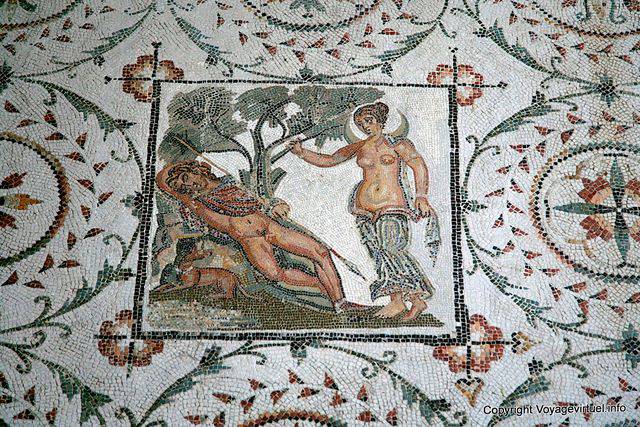 Sex auf dem Land, Mosaikfragment, das Nationalmuseum von Bardo - Tunesien