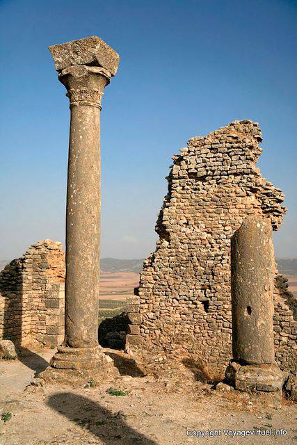 Dougga, Concordia-Tempel Ruinen - Tunesien
