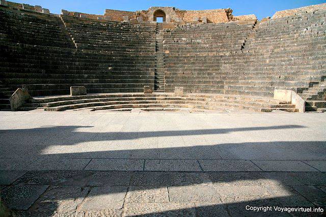 Dougga, Theater Blick von der Bühne - Tunesien