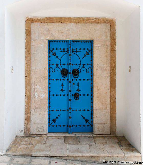 Sidi Bou Said Typische alte Türrahmen - Tunesien