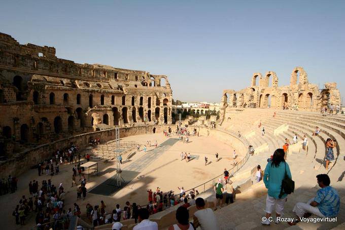 El Jem, die Arena für die Renovierung Tribünen - Tunesien