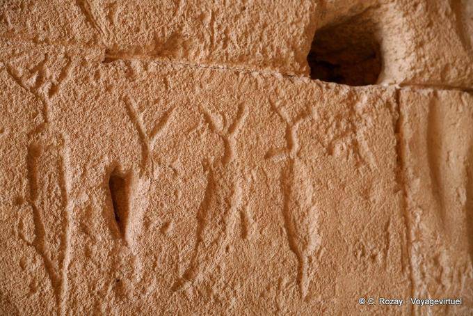 Alten Inschriften, Amphitheater von El Jem - Tunesien